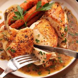 Easy Pan-Roasted Chicken Breasts With Bourbon-Mustard Pan Sauce Recipe