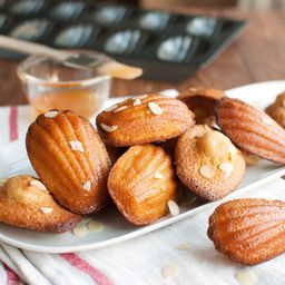 French Madeleines With Almonds and Apricot Glaze