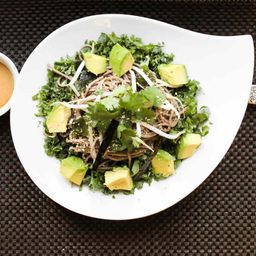 Cold Soba Noodles With Kale, Avocado, and Miso-Sesame Dressing Recipe