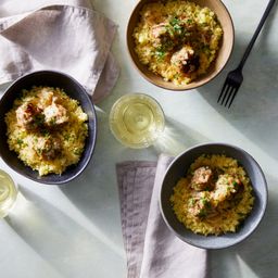 Meatball Couscous with Raisins and Zibibbo