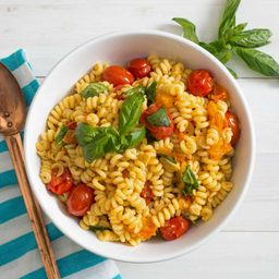 Blistered-Tomato Pasta Salad With Basil