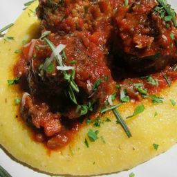 Turkey and Porcini Meatballs with Rosemary and Polenta Recipe