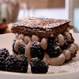 Chocolate Mille Feuille With Blackberries & Cassis Recipe