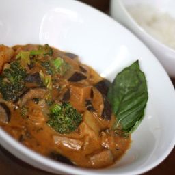 Massaman Curry with Eggplant and Broccoli Recipe