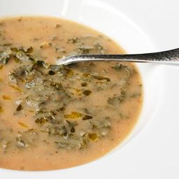 Smoky Charred Cauliflower and Potato Soup With Kale Recipe