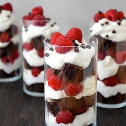 Individual Fruit and Brownie Trifles - Just a Taste