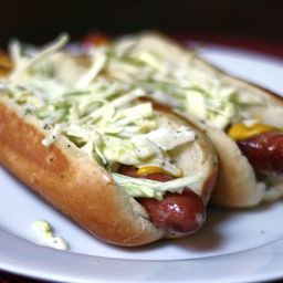 Slaw Dogs with Mustard Recipe