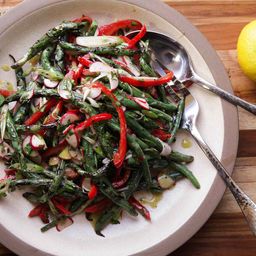 Grilled Green Bean Salad With Red Peppers and Radishes Recipe