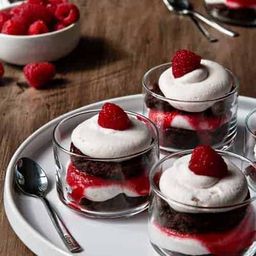 Brownie Trifles with Raspberry Sauce | My Baking Addiction