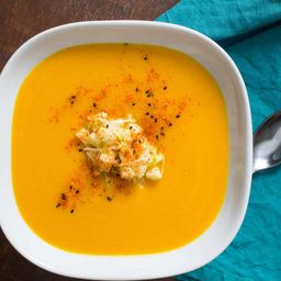 Miso-Squash Soup With Sesame-Ginger Apples Recipe