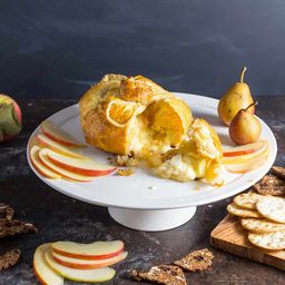 Baked Brie en Croûte With Apple and Pear Compote Recipe