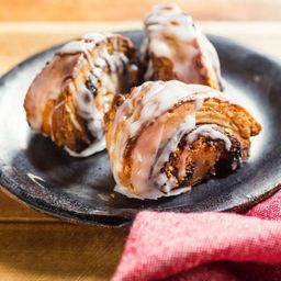 Nutella and Brown Butter Rugelach With Peanuts and Vanilla Glaze Recipe