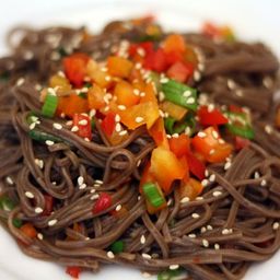 Dinner Tonight: Cold Soba Salad with Peppers and Ponzu Dressing Recipe