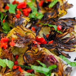 Artichokes with Mint and Chiles Recipe | Grilling
