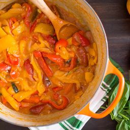 Peperonata (Sweet Bell Peppers With Olive Oil, Onion, and Tomatoes)