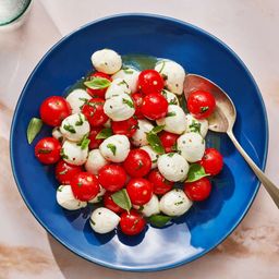 Marinated Mozzarella, Cherry Tomato, and Basil Salad