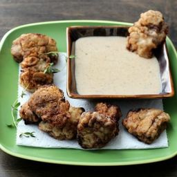 Chicken-Fried Steak Nuggets with Beer and Bourbon Gravy Recipe
