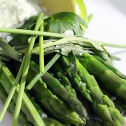 French in a Flash: Chilled Asparagus Mélange with Fines Herbes Aïoli Recipe