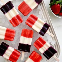 Red, White and Blue Fruit Popsicles - Just a Taste